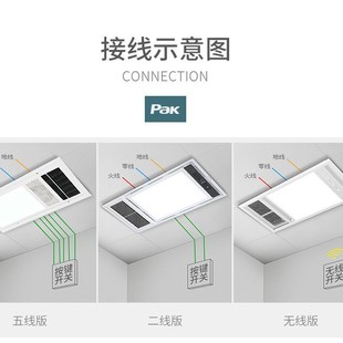 Sanxiong Aurora Wind Warm Bath Heater Exhaust Fan All-in-One Intelligent Toilet Bath Heater Light Five-in-One Bath Heater Wholesale