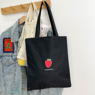 Canvas Tote Bag Autumn New Trendy Korean Style Personalized Fashion Artistic Printing Large Capacity Student Class Shoulder Bag