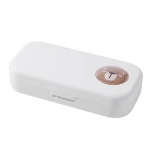Morandi Simple Stationery Box for Primary School Students Large Capacity Double Layer Pencil Box Cartoon High Color Value Stationery Storage Box
