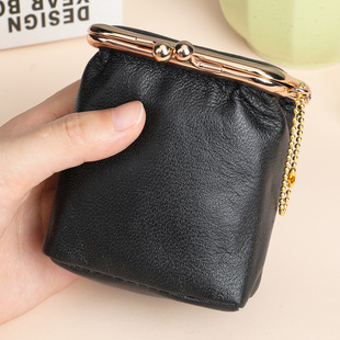 New Coin Purse Small First Layer Cowhide Coin High-end Retro Storage Bag Women's Genuine Leather Fashion Red Bag
