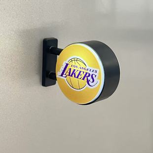 NBA Team Refrigerator Sticker Creative Light Display Card Magnetically Suckable Lakers Warriors Light Box Toy Model Luminous
