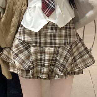 Sweet and Hot Style Korean College Jk Uniform Plaid Skirt suit Summer and Spring Pleated Waist Top Two-Piece Set