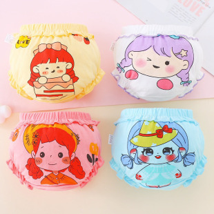 Infant Underwear, Girls and Babies, Category a Bread Pants, Cotton Cartoon Triangle Kidsren's All-Season Skin-Friendly Kidsren's Underwear