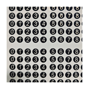 Factory Direct Production of Various Magnetic Suction Luminous Digital Stickers Luminous Number Plate Fluorescent Temporary Number