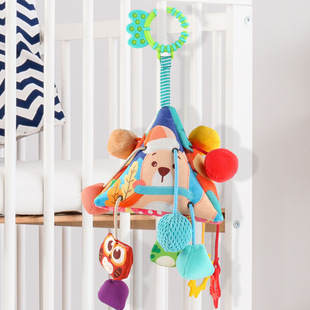 0-3 years old baby hand-held round ball space pendant baby trailer lion pendant educational toys