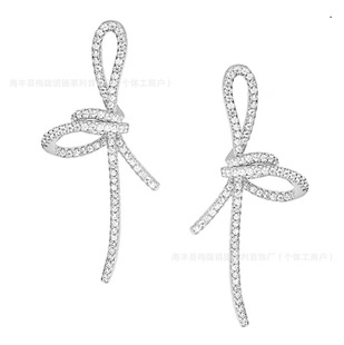 HEFANG Where Bright Nebula Earrings Rose Bubble Pearl White Iris Silver Pin Earrings for Valentine's Day Gift