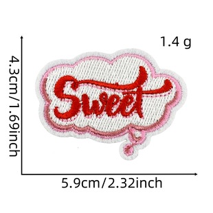 Funny Text Patch Cloth Sticker Hairpin Jewelry Fun Letter Series Embroidery English Badge Cartoon Creative Decal