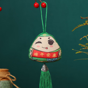 Фестиваль лодок-драконов Zongzi саше кулон мультфильм смайлик плюшевые полынь репеллент от комаров Год Дракона Саше орнамент подарок логотип