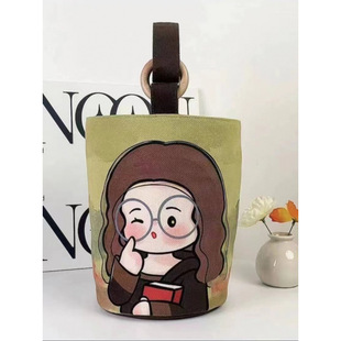 New Small Bag Cute All-match Large Capacity Bucket Bag Outgoing Portable Handbag Hand Carrying Bunch Bag Sail Cross-border