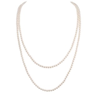 Long Pearl Necklace Women's 2024 New Entry Luxury Niche Stacked Sweater Clavicle Chain High-grade Beaded Accessories
