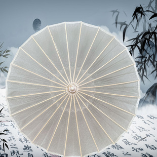 New Arrival Non-Legacy Oil Paper Umbrella Chinese Style Solid Color Decorative Umbrella Classical Dance Umbrella Photo Umbrella Tung Oil Anti-Umbrella