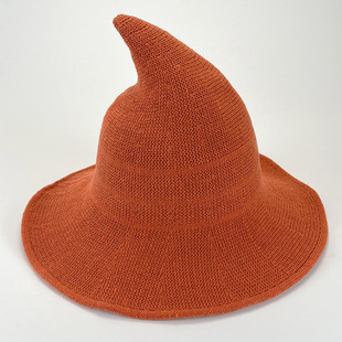 Amazon European and American Cross-border Explosions Halloween Hat Witch Hat Red Knitted Witch Hat Wool Hat Witch Hat