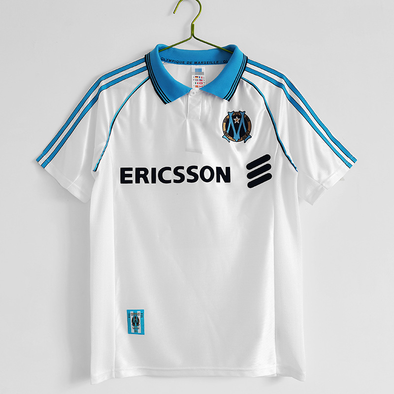 1998-90 Marseille Home and Away Retro Football Jersey Number 7 Pires Marseille Retro Jersey