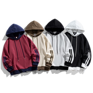 Free Shipping Hooded Sweatshirt Men's Spring and Autumn 2024 New Heavy American Style Retro Loose Casual Pullover Jacket