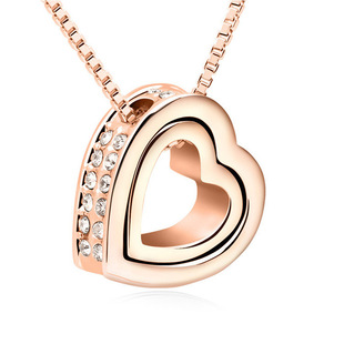 Love Factory Direct Korean crystal necklace pendant necklace fashion jewelry European and American jewelry cross-border WeChat supply