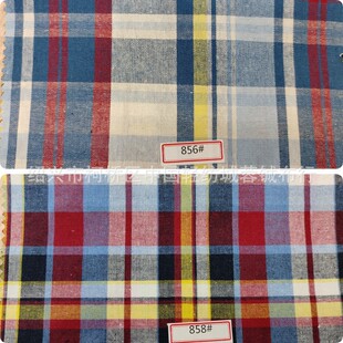 Ready Stock Wholesale Direct Supply Yarn-Dyed Cotton Plaid Fabric Modern Casual Dress Pants Shirt Fabric Plaid Fabric