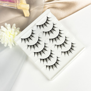 Hard stem whole bunch of little devil false eyelashes one piece COS Barbie cartoon eyelash natural thick black stem female