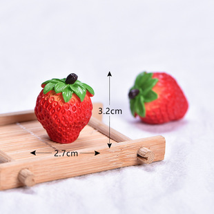 Simulation Watermelon Strawberry Fruit Micro Landscape Decoration Pen Accessories Mini Cartoon Mango Lemon Resin Desktop Decoration