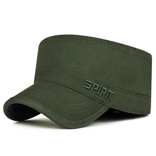 Spring and Autumn Seasons Men's and Women's Three-Dimensional Embroidered Flat Cap Youth Rear Closure Adjustable Plaid Inner Big Head Cap