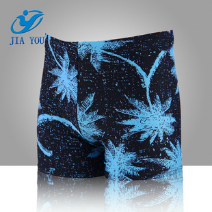 Coconut tree printed swimming trunks men's flat swimming trunks large size Swimming trunks factory direct batch swimming trunks wholesale