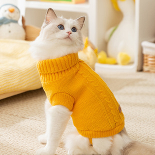 Кошка осенний и зимний скручивание простой вязаный свитер