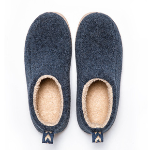 Ke Diyuan Autumn and Winter Home Men's and Women's Office Outdoor Mute Non-slip Bag with Moon Warm Cotton Slippers