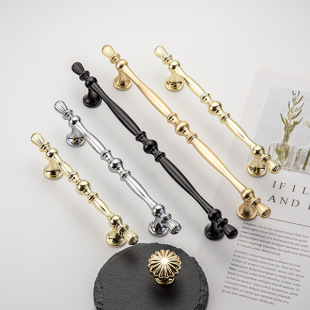 French Cabinet Door Handle silver Chrome Plated Modern Simple Entry Luxury Cabinet Cabinet Drawer Solid Single Hole Wardrobe Handle