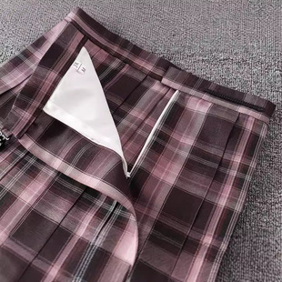 Юбка JK Uniform JK в клетку с высокой талией в японском колледже, юбка в клетку, юбка на половину, плиссированная юбка, сложенная юбка