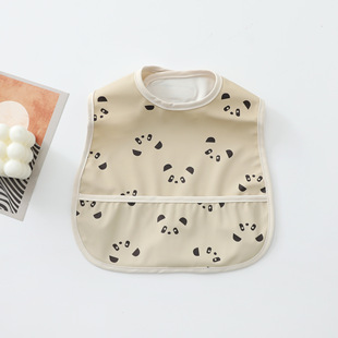 ins Korean-style Baby's Food Pocket Children's Waterproof Bib Leak-proof Wash-free Baby's Slip Wipe Newborn Food Pocket