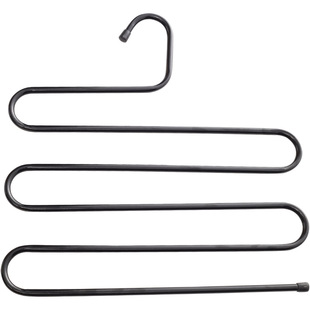 Wrought Iron Multifunctional S-shaped 5-layer Pants Rack Pants Hanging Pants Home Wardrobe Storage Hanger Pants Holder Dormitory Storage Wholesale