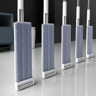 Hands-Free Mop New Model for Home Use, One-Step Flat Absorbent Lazy Mop, Dual-Use Wet and Dry Mop, Three-In-One