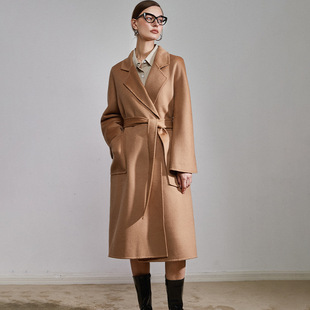 Rongtai 2023 Autumn and Winter New MAX Bathrobe Water Ripple Cashmere Coat Women's Woolen Coat Labbro
