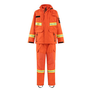 Forest Aramid Fiber Flame Retardant Clothing Orange Split Fire Fighting Clothing Fire Fighting Protective Clothing suit