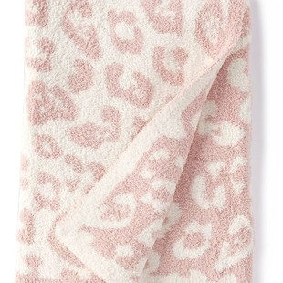 Half-side wool blanket children's knitted leopard print blanket fleece-lined knitted blanket barefoot leopard print blanket dream blanket