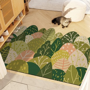 Entrance Door Floor Mat Silk Loop Entrance Door Entrance Mat Cuttable Doorway Non-Slip Dirt-Resistant Door Mat Entrance Hall Household Carpet