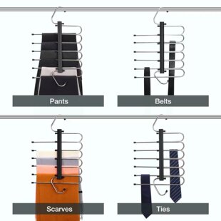 Folding Pants Rack Multi-functional Multi-layer Pants Hanger Household Magic Seamless Pants Clip Wardrobe Storage Artifact Pants Hanger