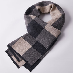 New knitted wool scarf men's plaid scarf fashion wear men's wool plaid scarf baby plaid scarf men