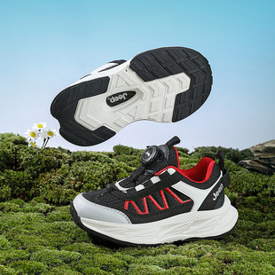 Jeep sneaker 2024 spring and autumn new white children's running sports activities for boys and girls elastic shock-absorbing shoes