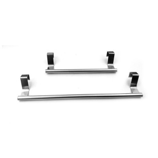Factory Direct Sales Stainless Steel Single Pole Towel Rack Punch-free Towel Hanging Rod Kitchen Cabinet Door Back Hanging Rack Storage Rack