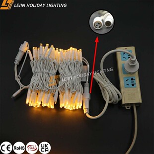 Cross-Border 220Vip67 Waterproof Led Lantern Outdoor Holiday Decorative Light White Rubber Wire String Light Warm White with Flash