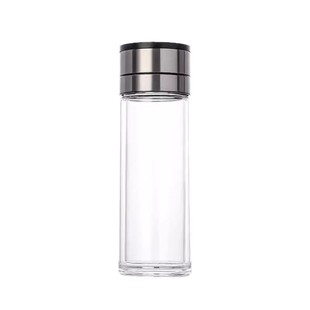 Douyin Internet Celebrity Cup One-Click Opening Water Cup Customized Logo Car Large-Capacity Double-Layer Glass Cup High-End Cup