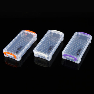 Painting sketch art supplies multifunctional pencil case storage box double buckle transparent sketch pencil stationery box