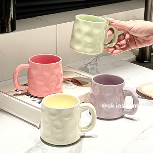 Cream Style Mug Ceramic Water Cup Office Women's Design Sense Cup Niche Cup Creative Breakfast Coffee Cup