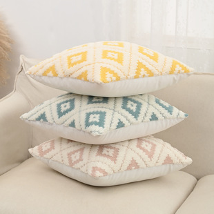 Cross-border Geometric Diamond Pillow Living Room Sofa Pillow Bed Cushion Cover Bedroom Bay Window Cushion Decorative Pillow Cover