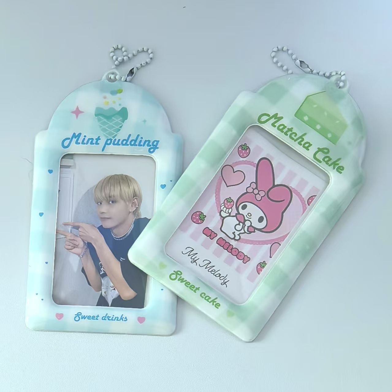 Pudding Cake PVC Card Set Star-chasing Love Bean Cute Storage Small Card Display Meal Card Campus Card Card Pendant