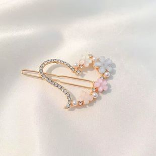 Small Fresh Petal Hairpin Flower Hairpin Popular Elegant Side Clip Korean Clip Hair Accessories Clip Headband Buckle Clip