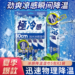 inwejia Cool Wipes Portable Cool Cool Cool Cool Mint Refresher Sports Sweat Removal Wet Wipes