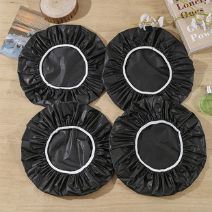 Shower Cap Women's Waterproof Bath Large Single Layer Thickened Deepened Waterproof Black Headgear Plastic Hair Cap Shower Cap Head Cover