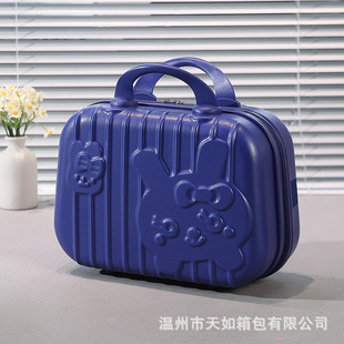 Cartoon 14 inch hand gift cosmetic case portable case light small luggage storage cosmetic bag suitcase wholesale