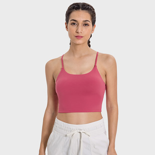 Summer New Sports Yoga Vest Women's Belt Chest Pad Thin Belt Beauty Back Fitness Top Sling Yoga Suit C5238